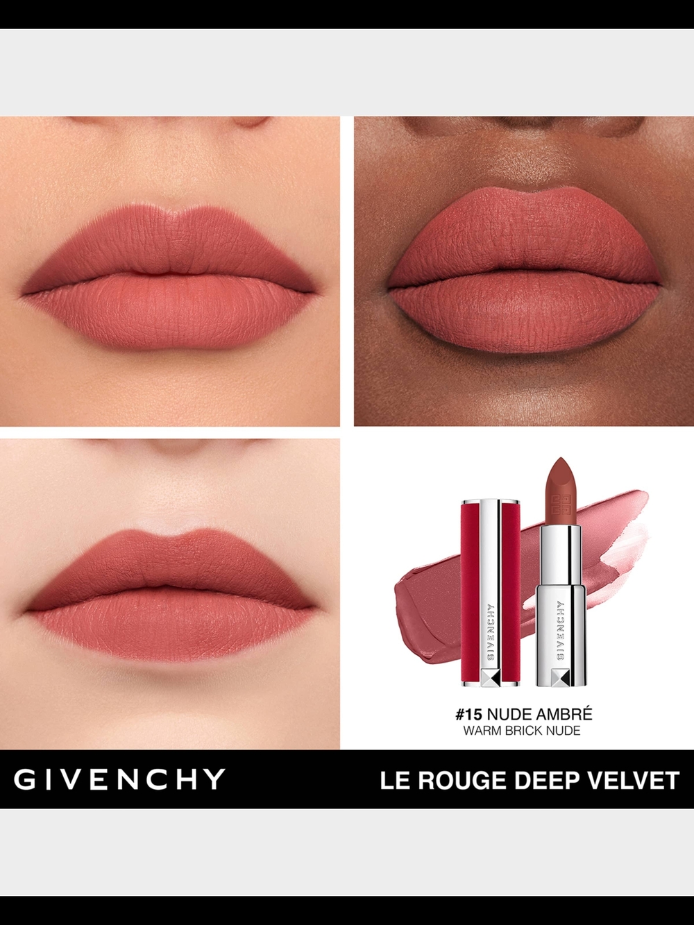 Wedding MUST✨️Givenchy Rouge Matte Lipstick - Nude Brown 15 - Picture 2 of 4